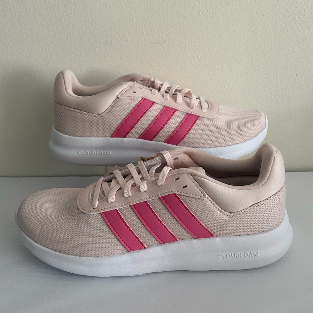 Adidas Women’s Cloudfoam Sneakers Pink Size 9.5 Lite Racer 4.0 Shoes